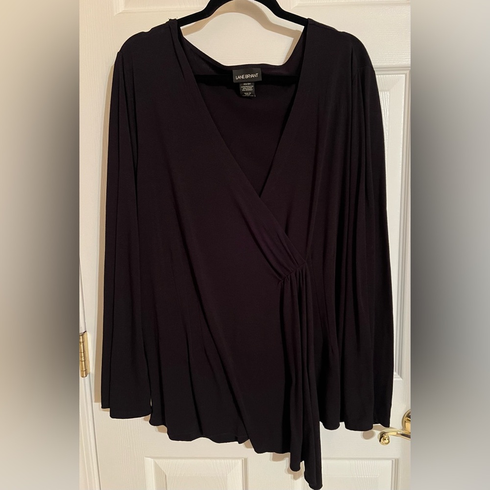 Lane Bryant Black Crossbody Top